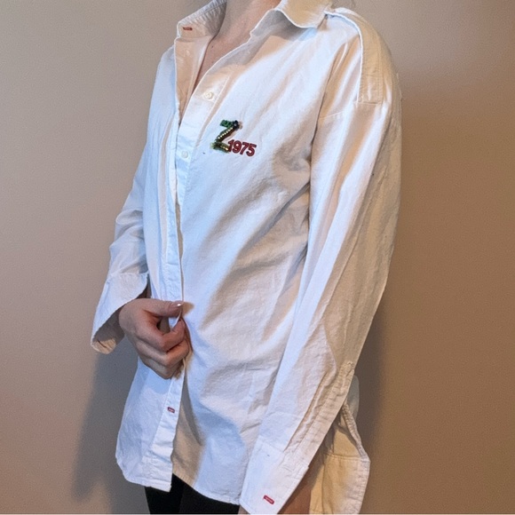 Oversized White Button Up Shirt - Picture 1 of 7